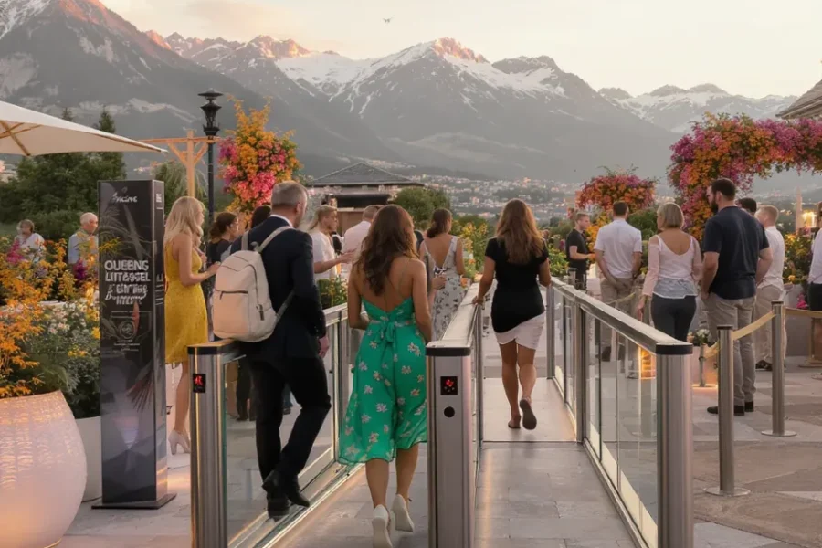 Personenleitsystem mieten für Events in der Schweiz