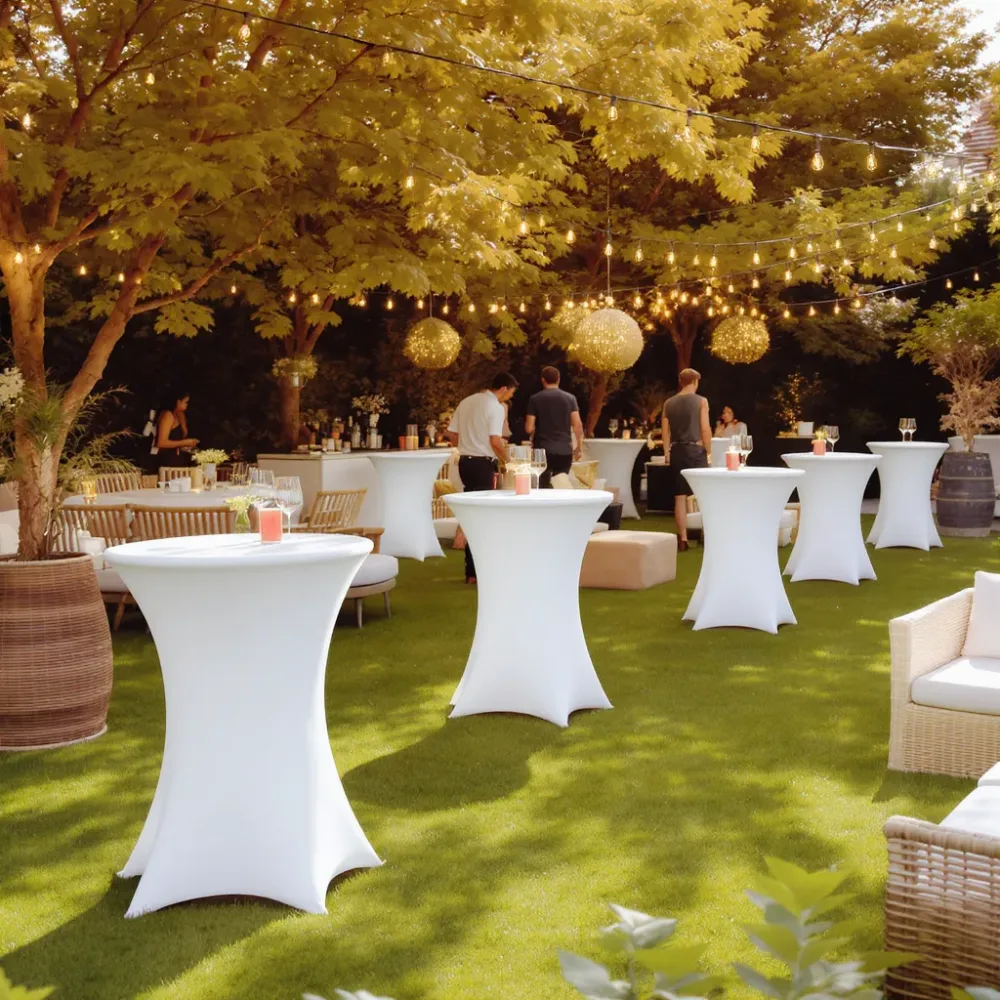 Stehtischhussen mieten mit 100% WIR 