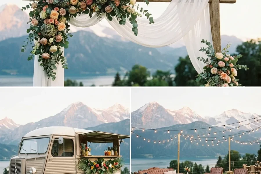 Traubogen mieten und Hochzeitsmobiliar