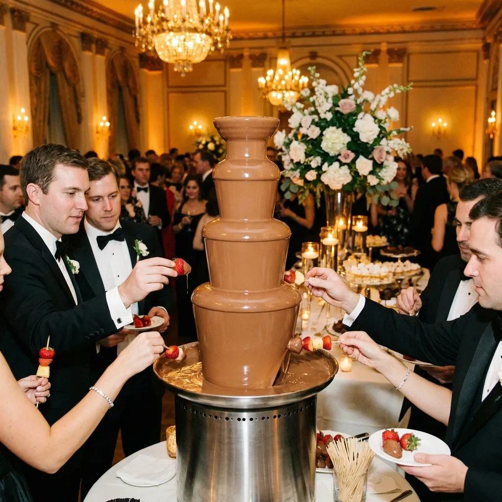 Schokoladenbrunnen mieten für Hochzeiten und Feiern 