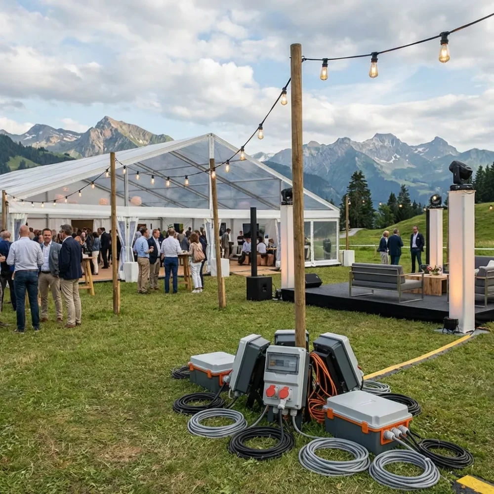 Stromverteiler mieten für Veranstaltungen