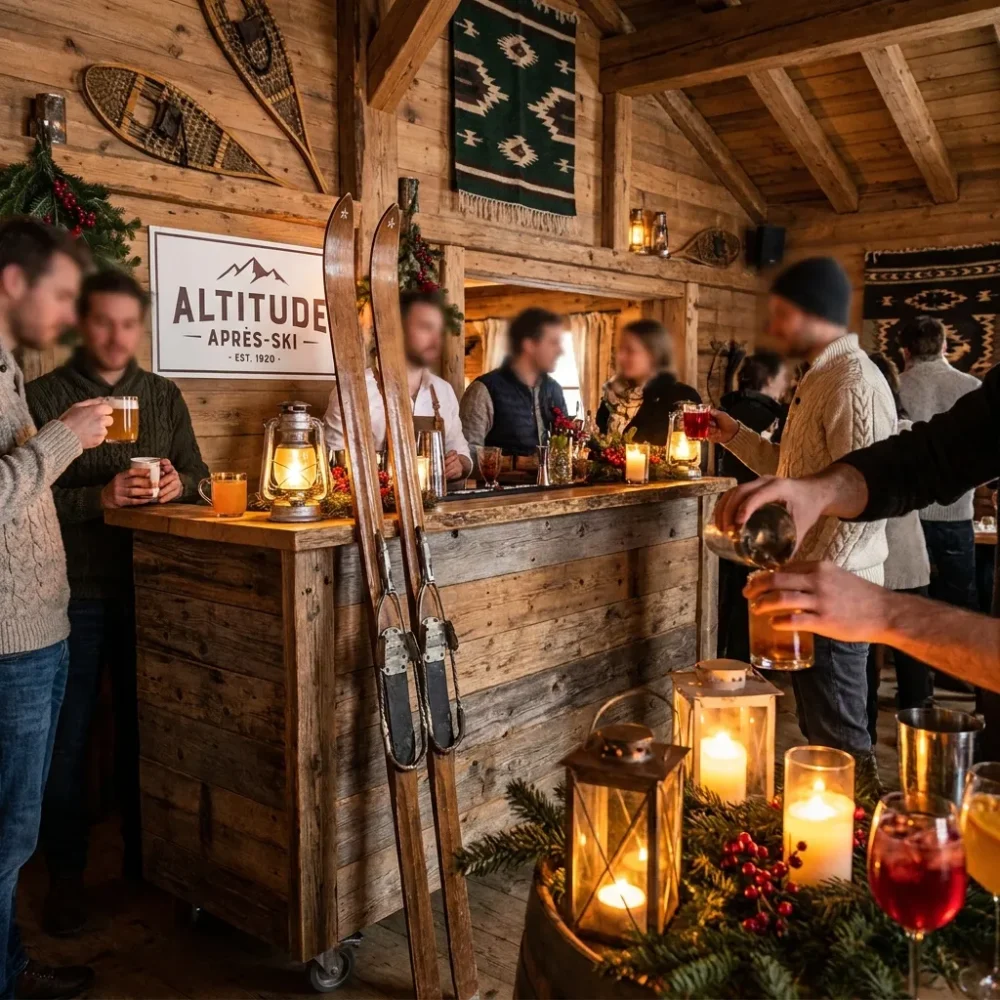 Alte Holzski mieten – stilvolle Deko für Events
